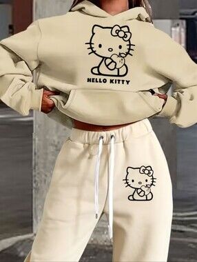 Hello Kitty Black Hoodie And Sweatpants